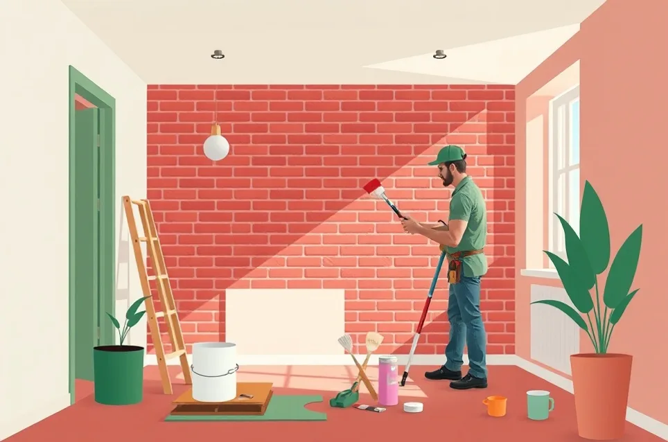 Intérieur rénové après travaux de peinture à Thouaré-sur-Loire