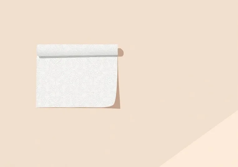 Pose de papier peint, rouleau et brosse à maroufler